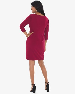 Solid Mulberry Red to Deep Merlot Dress