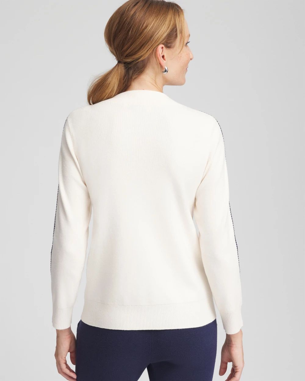 Zenergy® Luxe Cashmere-Blend Funnelneck Sweater click to view larger image.