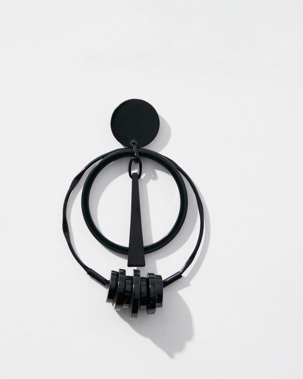 Black Orb Drop Earrings