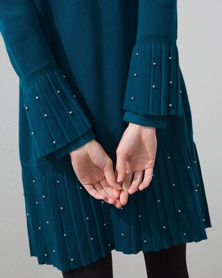 Faux Pleat Embellished Cardigan