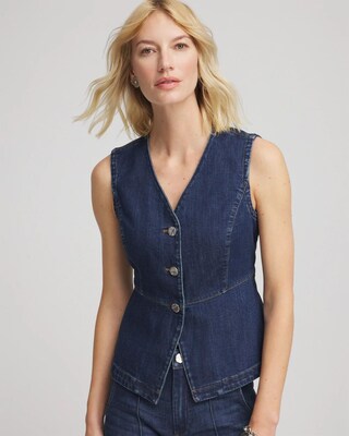 Sleeveless Denim Vest click to view larger image.