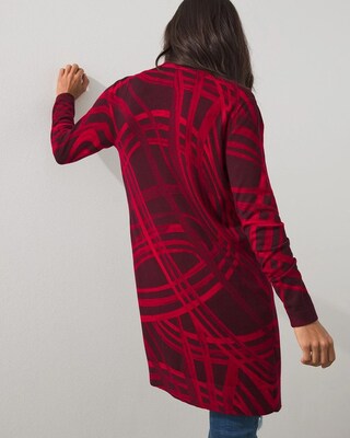 Arched Open Front Cardigan
