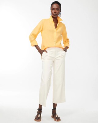 No Iron Linen 3/4 Sleeve Shirt