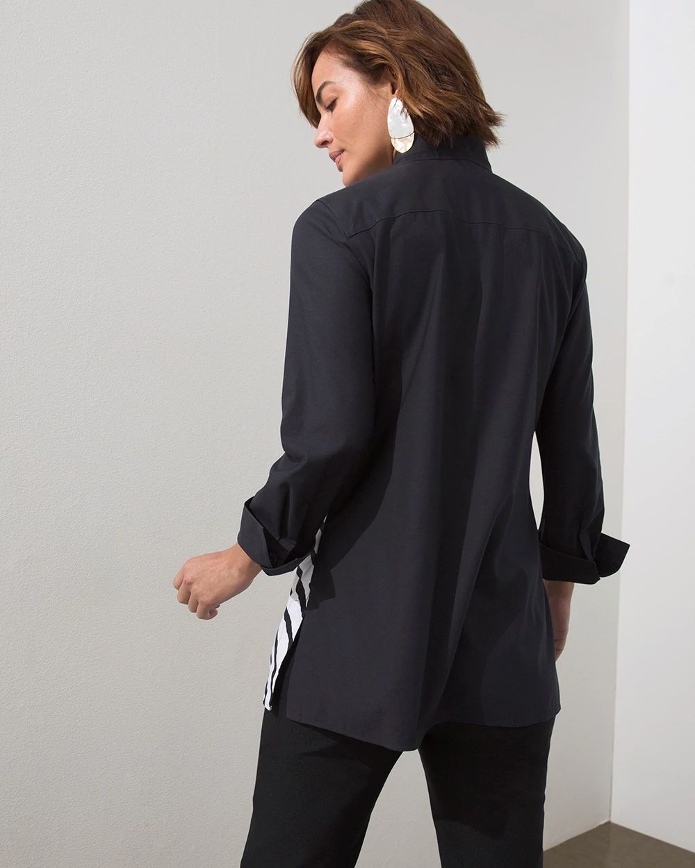 No-Iron Stretch Animal Print Tunic