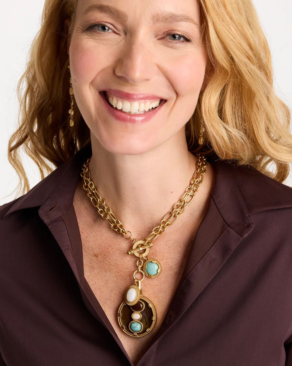 Convertible Pendant Toggle Necklace click to view larger image.