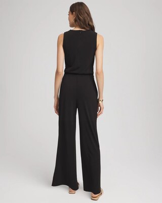 Travelers™ Jersey Knit Chain-Trim Jumpsuit click to view larger image.