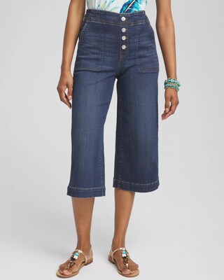 Pull-On Wide Capri Pants