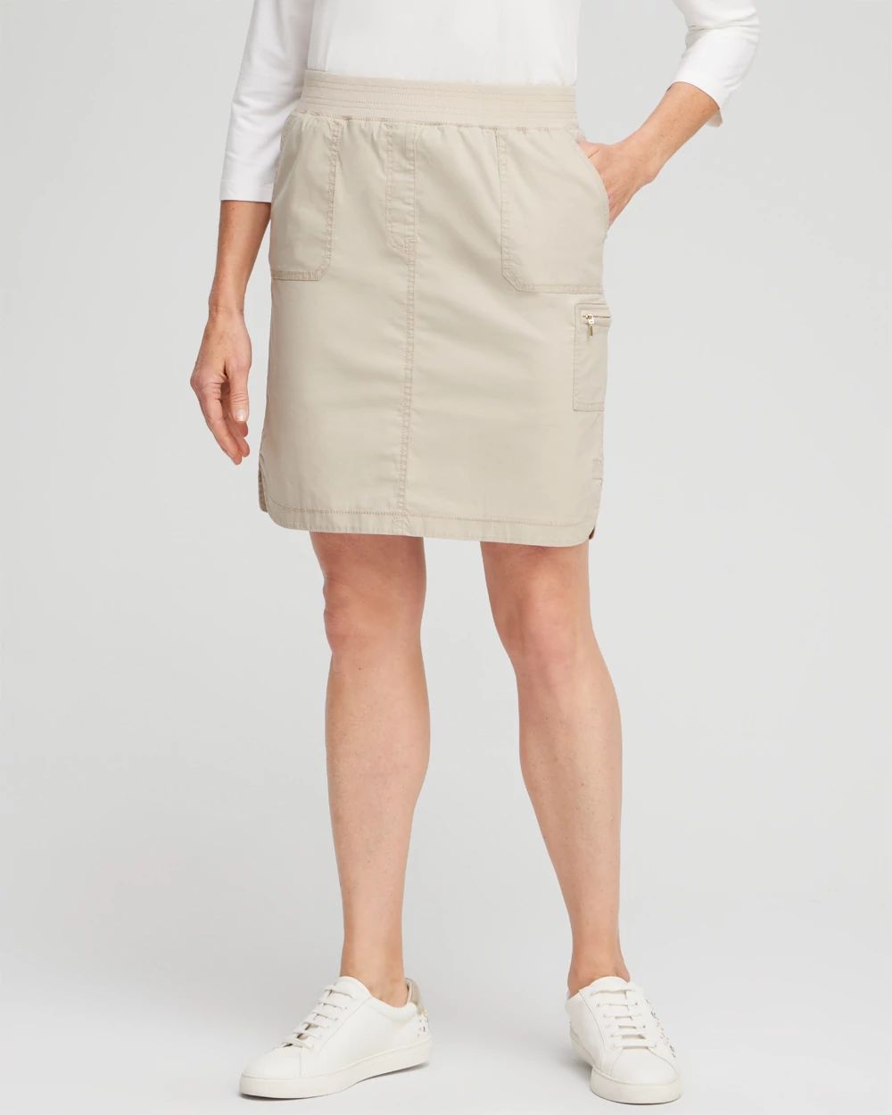 Poplin Ribbed Skort