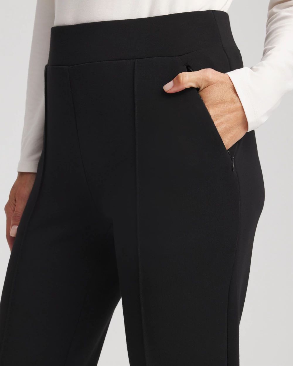 Zenergy® Scuba Pintuck Ankle Pants