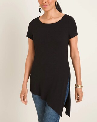 Asymmetrical Side-Slit Tee