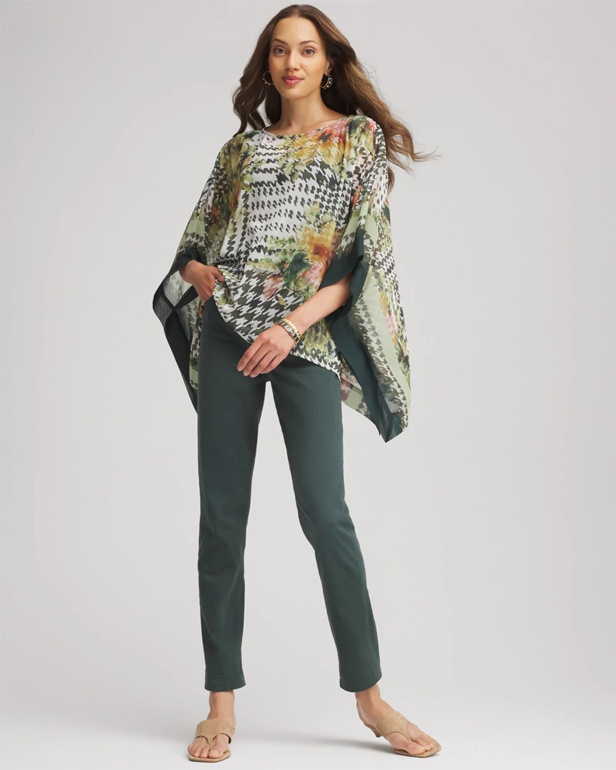 Chico's Girlfriend Slim Ankle Jeans In Darkest Spruce In Green