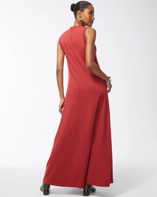 Ponte Rib Trim Maxi Dress