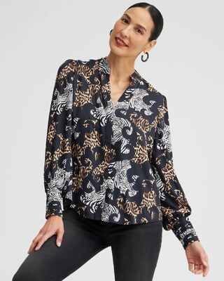 Mixed Animal Print Shirt