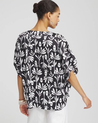 Artisan Satin Tie-Front Tunic click to view larger image.