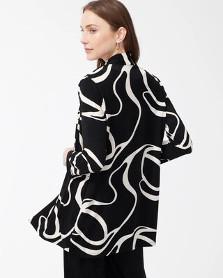 Travelers Abstract Print Knit Jacket