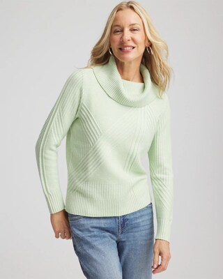 Ribbed Cowlneck Sweater
