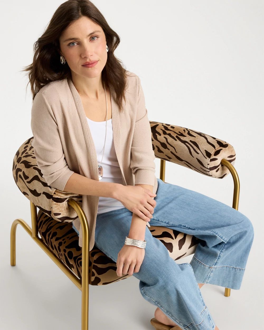 Sequined Summer Romance Cardigan click to view larger image.