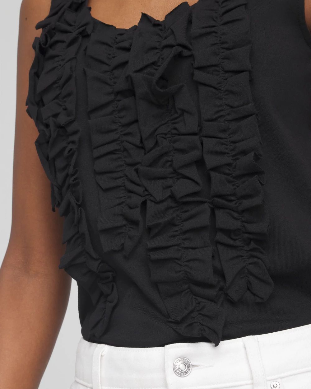 3D Ruffle Front Tank