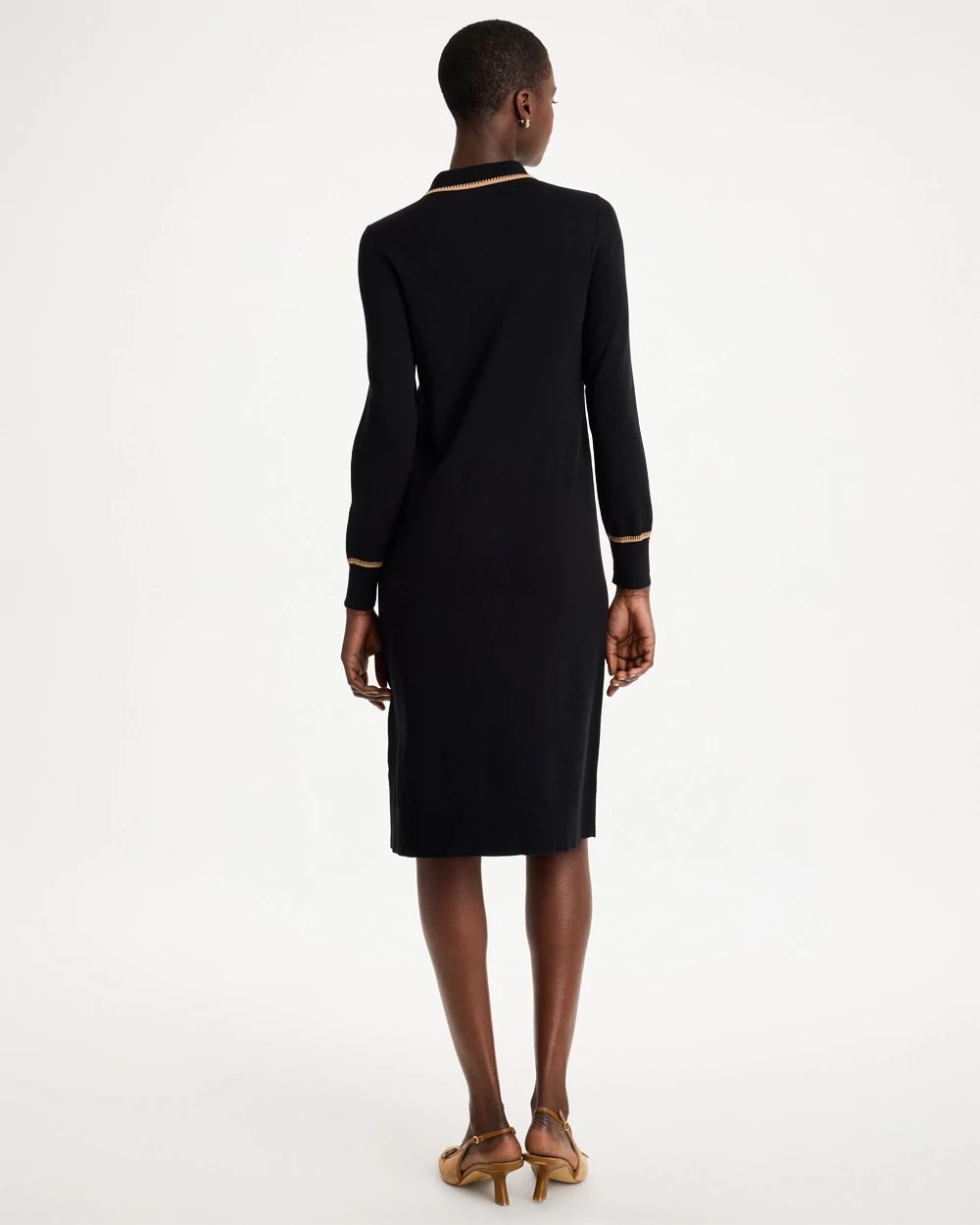 Whipstitch Knit Sweater Dress click to view larger image.