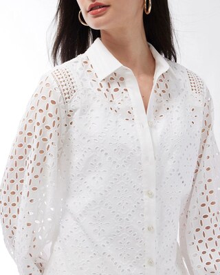 Eyelet Billow Sleeve Shirt