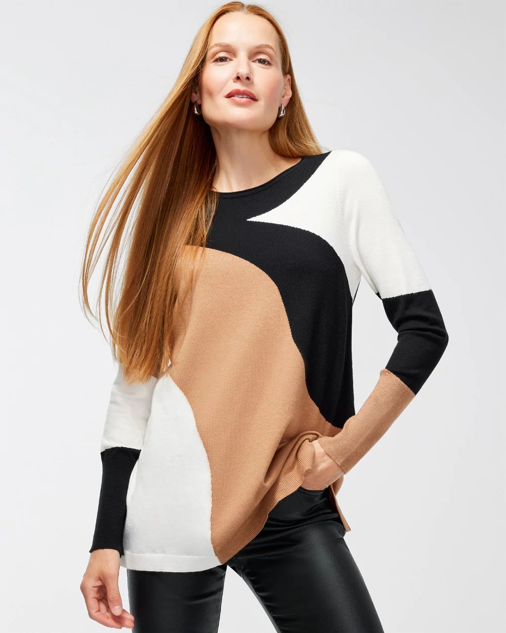 Colorblock Pullover Sweater