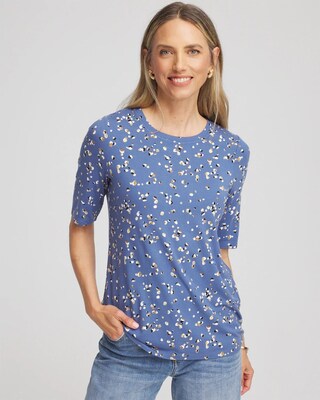 Printed Elbow Sleeve Tee