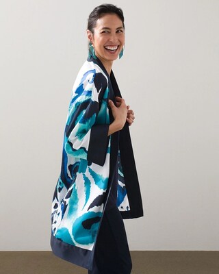 Travelers Scroll Print Kimono