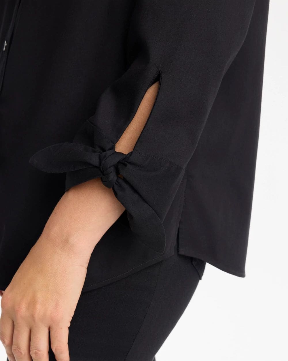 No Iron™ Stretch Tie-Cuff Shirt click to view larger image.