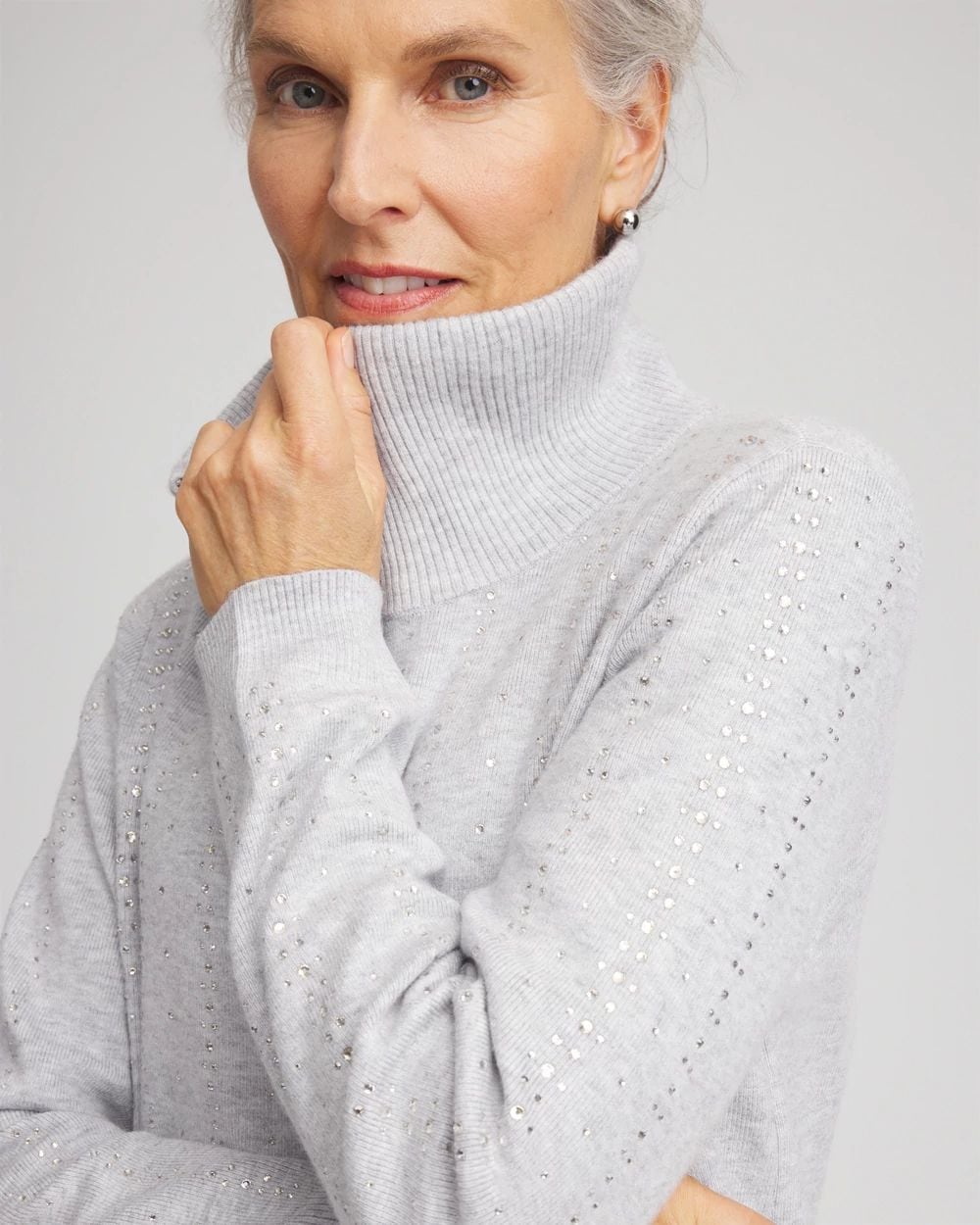 Zenergy® Luxe Diamante Zip Cardigan click to view larger image.