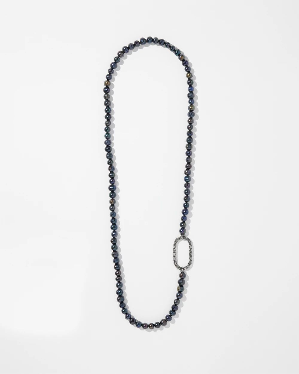 Fresh Water Pearl Pavé Infinite Necklace