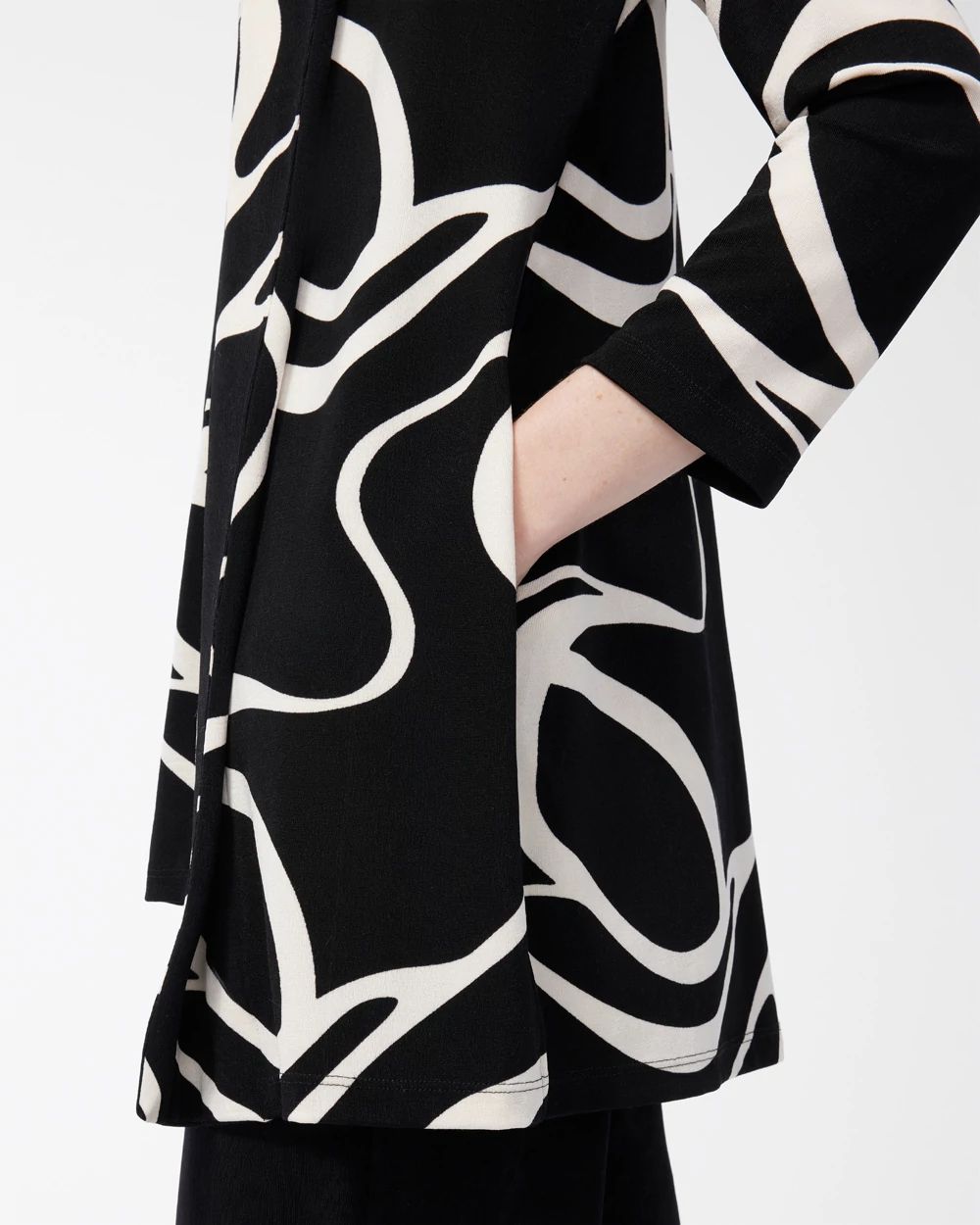 Travelers Abstract Print Knit Jacket