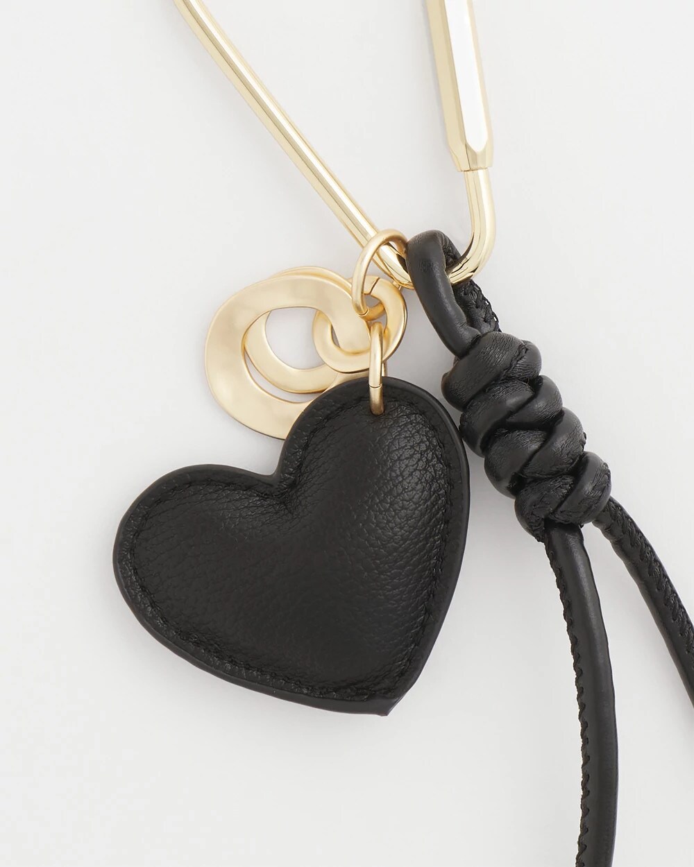 Faux Leather Heart Bag Charm