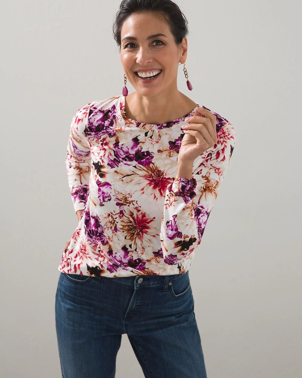 Touch of Cool Wild Floral Layering Tee