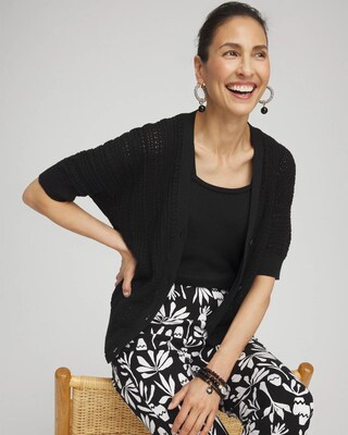 Dolman Pointelle Cardigan click to view larger image.