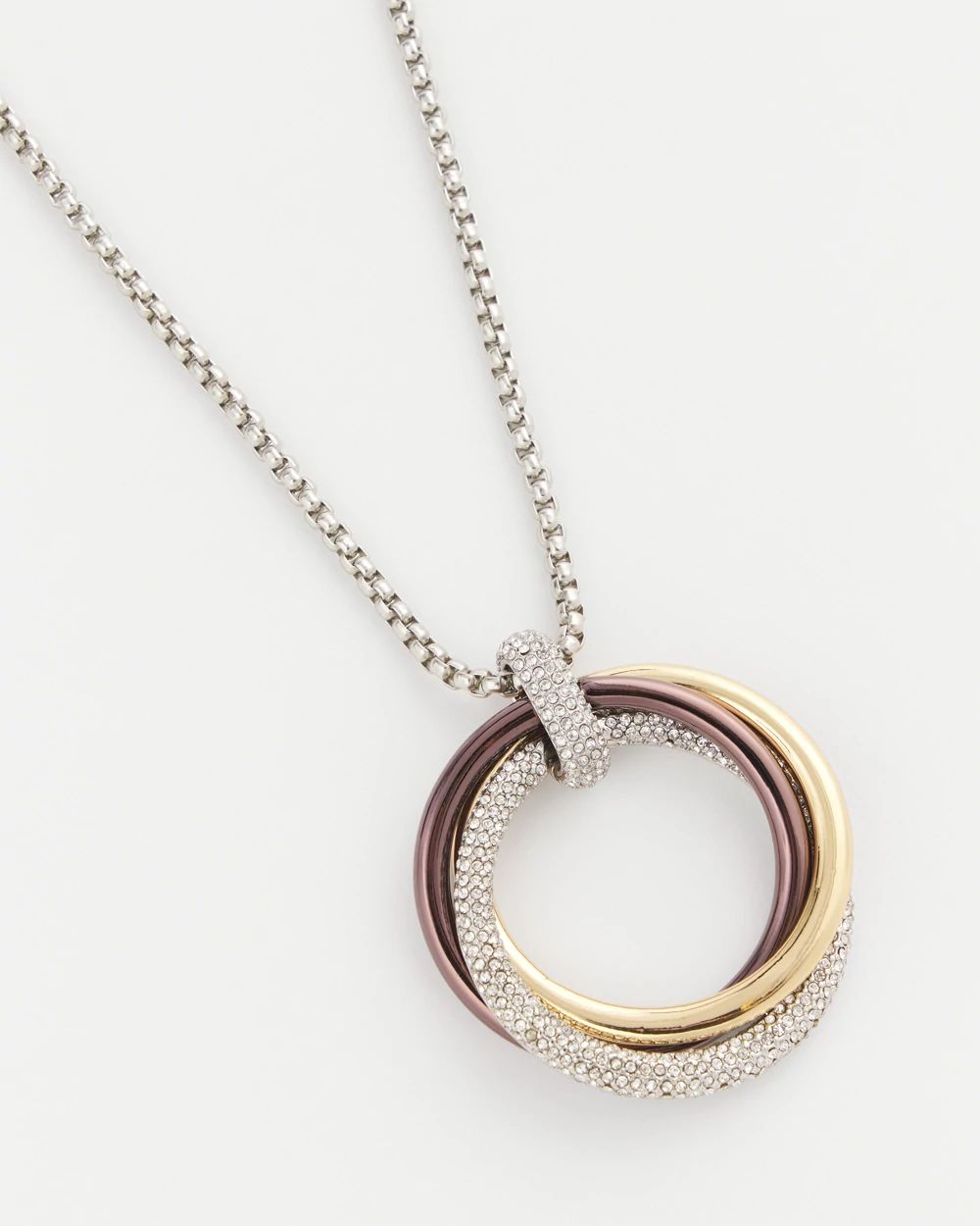 Adjustable Pavé Pendant Necklace