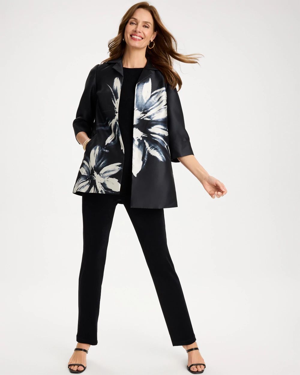 Travelers™ Collection Floral Long Jacket