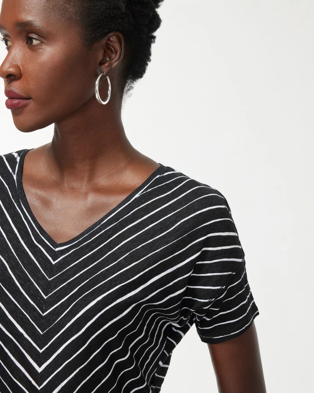 Linen Stripe Easy Tee