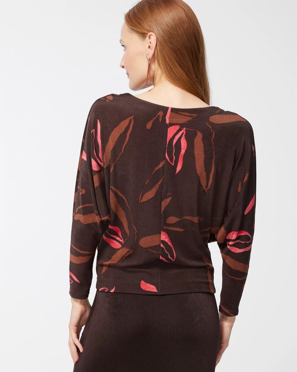 Travelers Floral Dolman V-Back Top