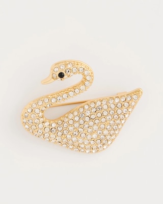 Sparkling Swan Brooch