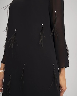 Feathered Georgette Popover Dress click to view larger image.