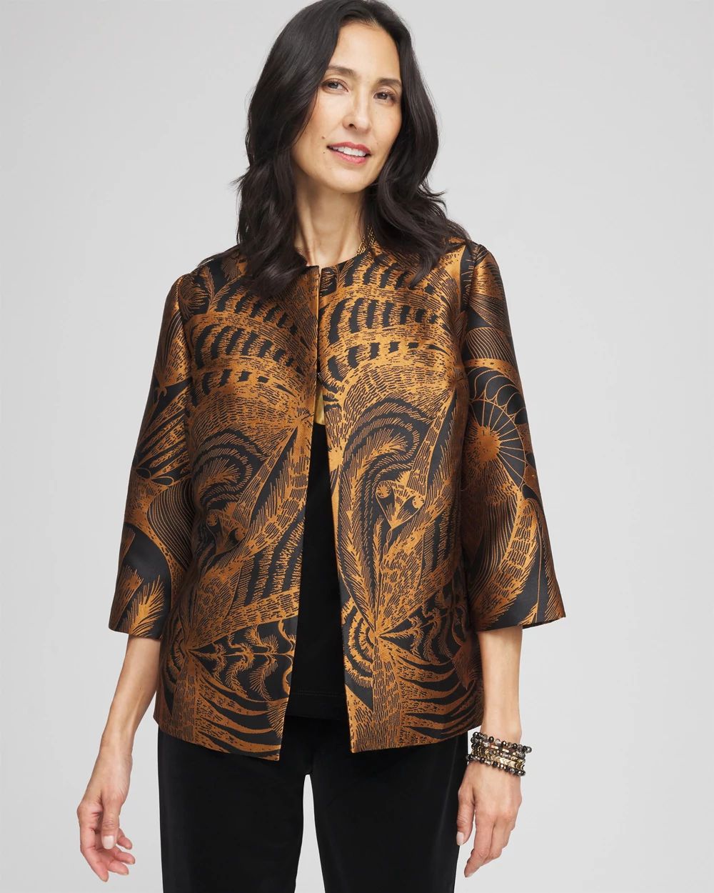 Travelers™ Collection Floral Jacquard Jacket