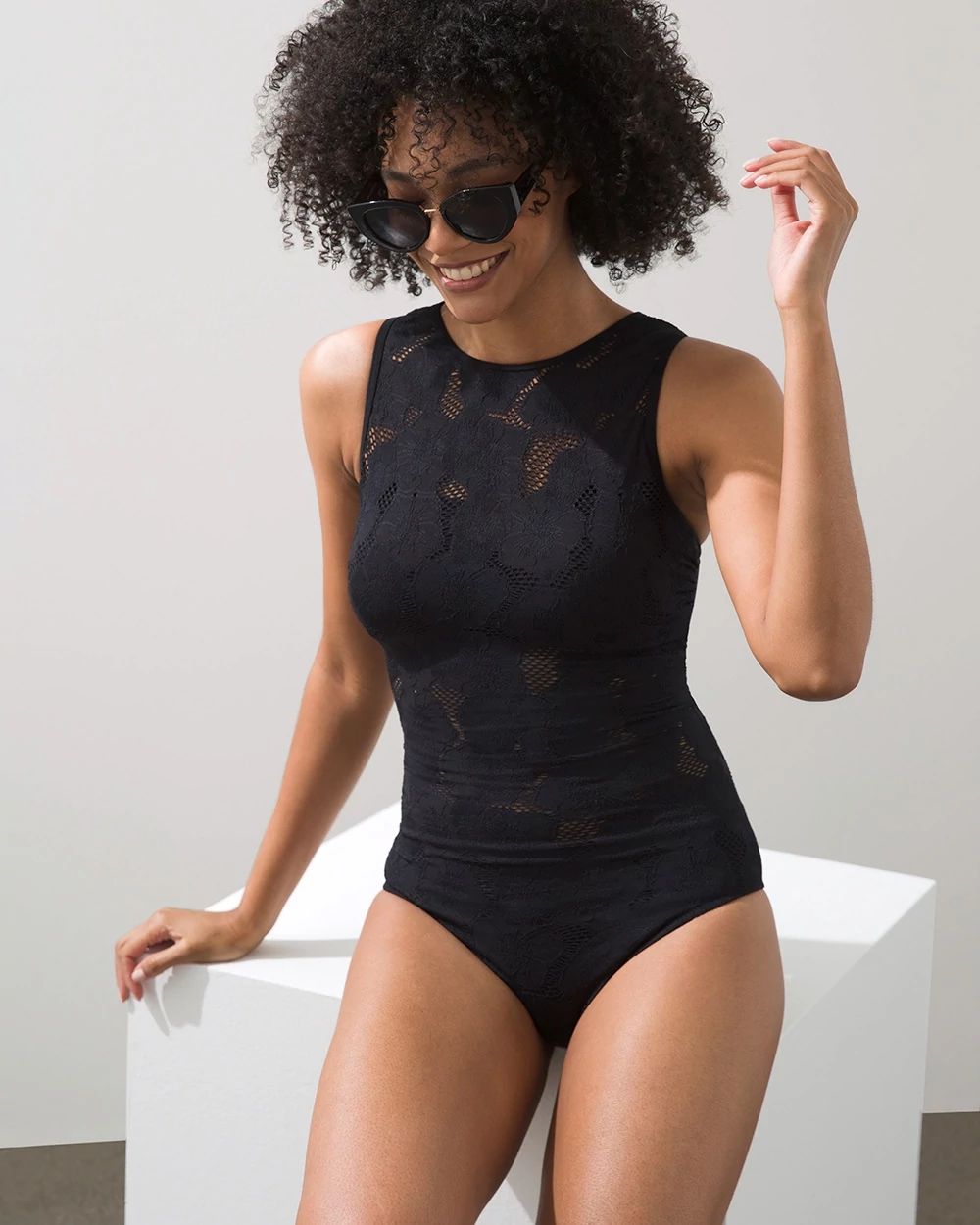 Gottex High Neck Black Swimsuit
