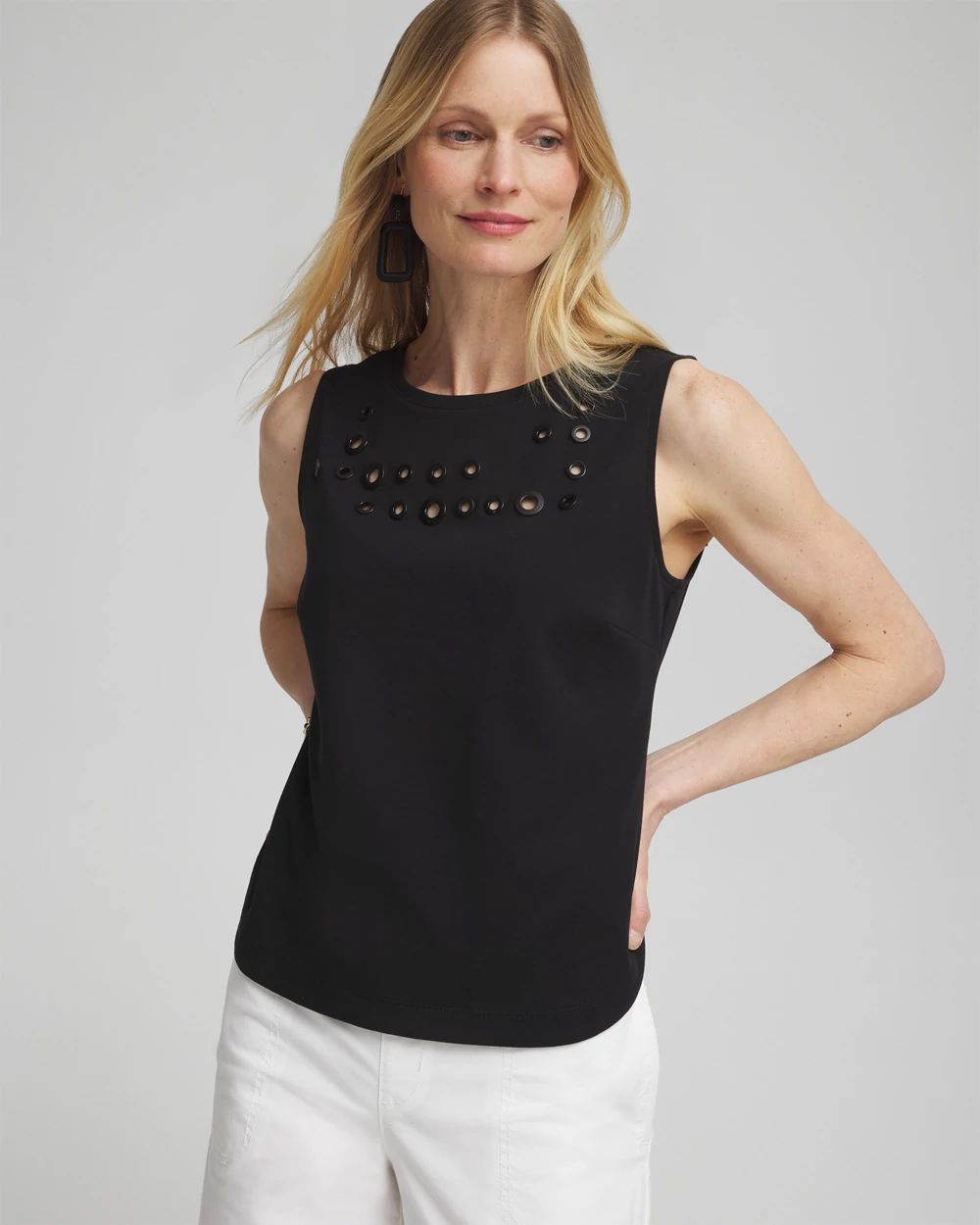 Grommet Neck Detail Tank