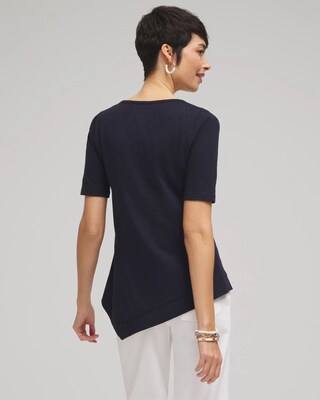 Asymmetrical Elbow Sleeve Tee click to view larger image.