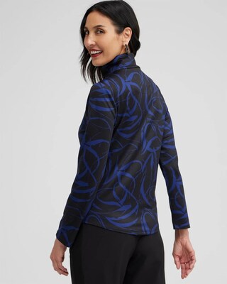 Zenergy UPF Ribbon Print Long Sleeve Top