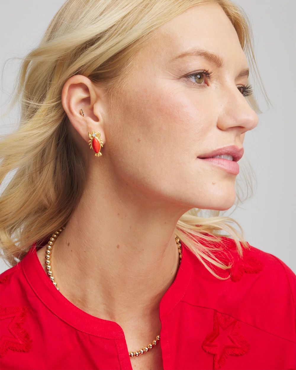 No Droop® Agate Stone Lobster Stud Earrings