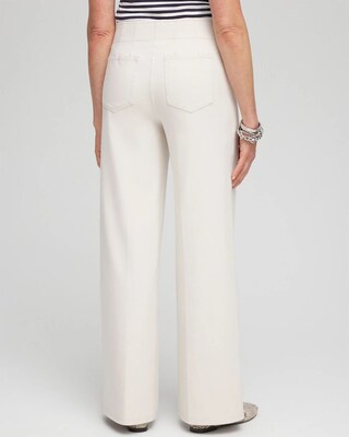 Cotton Stretch Wide Leg Pants click to view larger image.