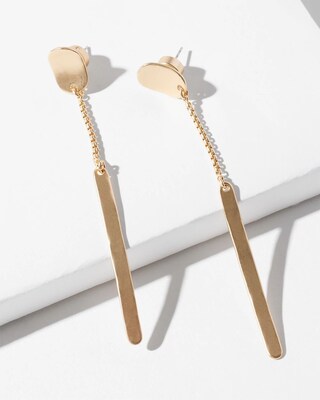 Gold Tone Linear Earrings