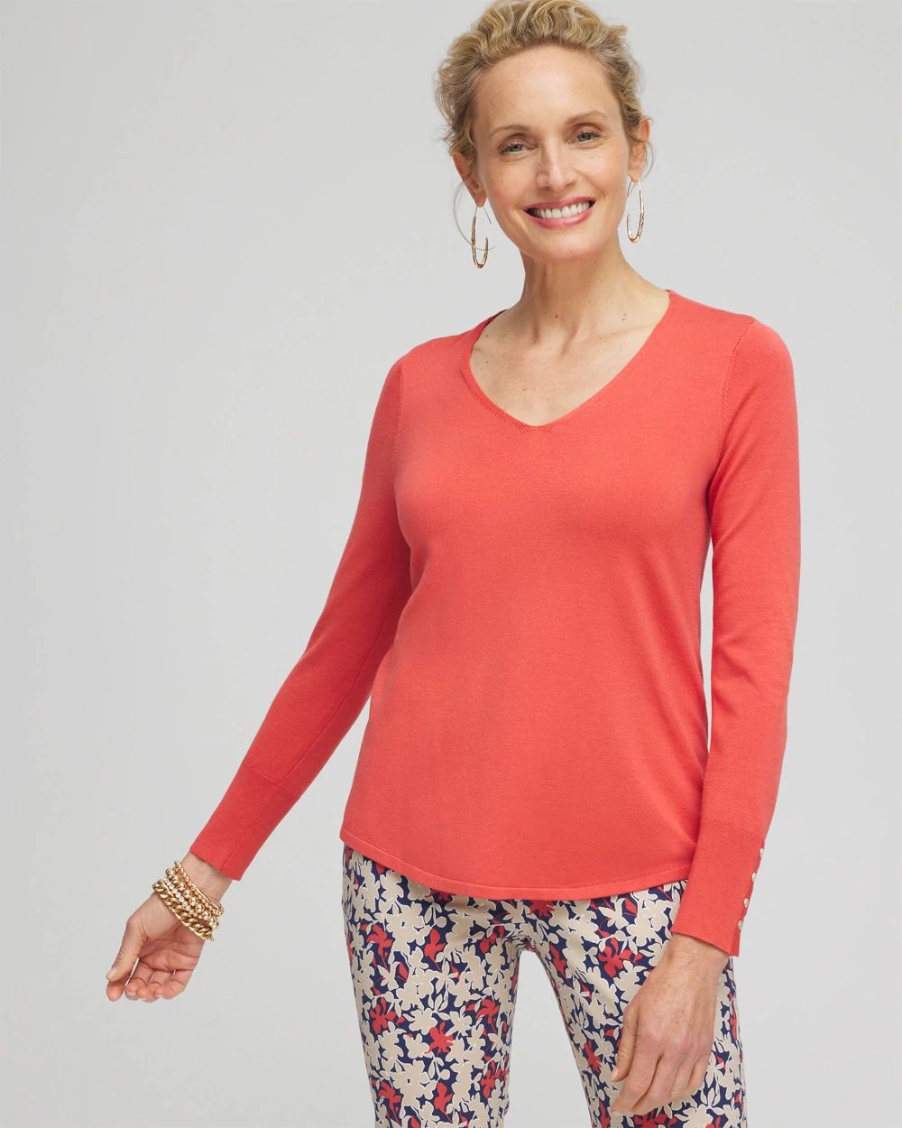 Ella V-Neck Pullover Sweater