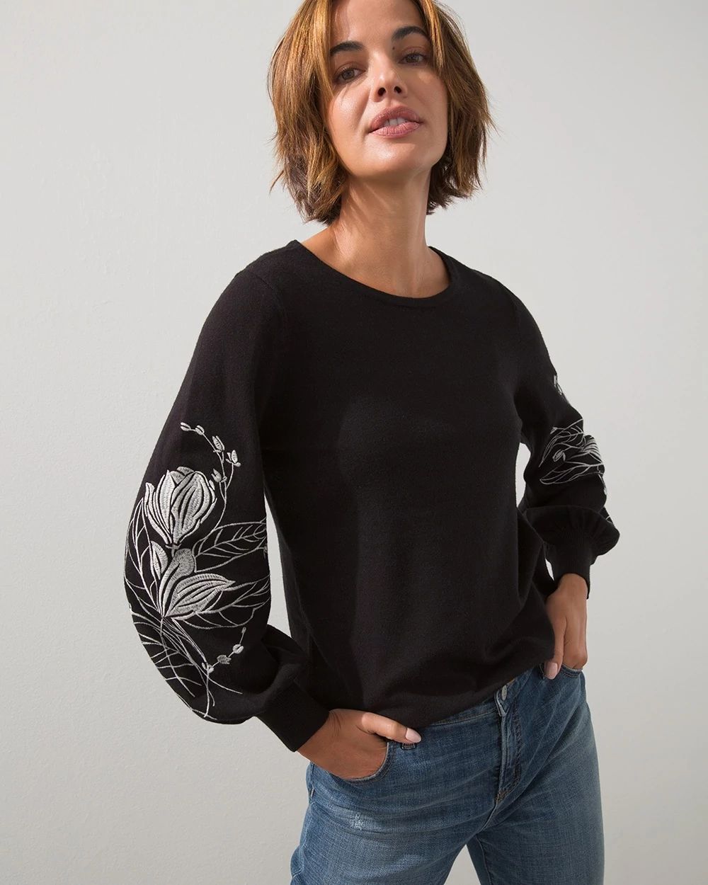 Drama Sleeve Pullover Sweater